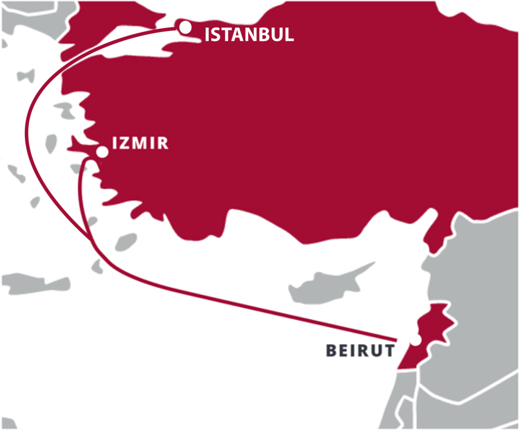 Turkey to Lebanon Fast, Weekly, Direct Cargomaster
